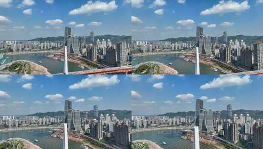 4K重庆解放碑航拍高清在线视频素材下载