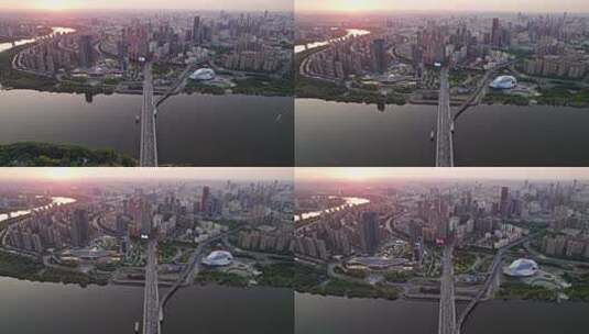 中国辽宁沈阳全景城市风光航拍高清在线视频素材下载