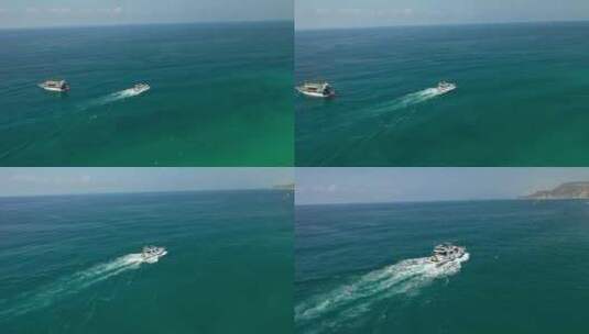 地中海沿岸的游艇行驶高清在线视频素材下载