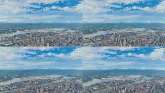 航拍宜昌城市景观高清在线视频素材下载