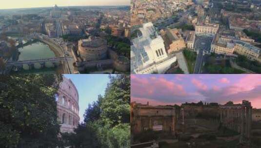 古罗马建筑高清在线视频素材下载