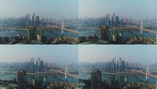 重庆城市建筑道路交通航拍高清在线视频素材下载