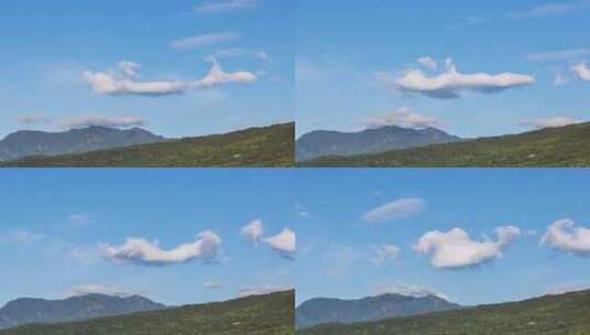 夏季山中云朵天空素材延时高清在线视频素材下载