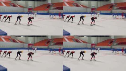 滑冰训练高清在线视频素材下载
