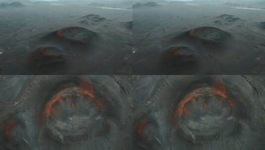航拍冰岛火山火山口活火山休眠火山高清在线视频素材下载