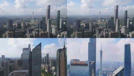 广州天河珠江新城CBD城市航拍高清在线视频素材下载