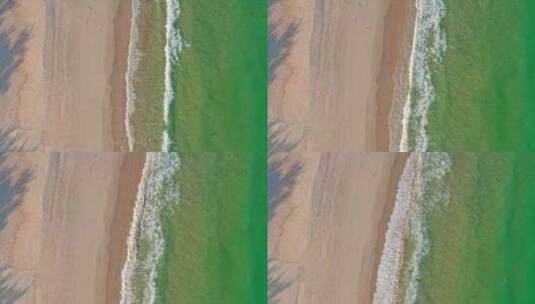 深圳海边沙滩海浪俯视右环绕高清在线视频素材下载