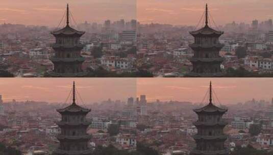 福建泉州开元寺古城城市宣传片航拍高清在线视频素材下载