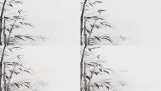 中国风水墨竹子动画（竖屏）高清在线视频素材下载