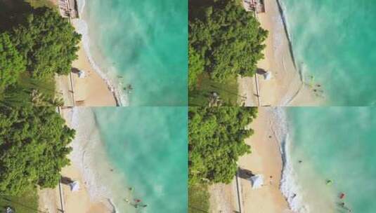 沙滩海洋海景海岸线旅游高清在线视频素材下载