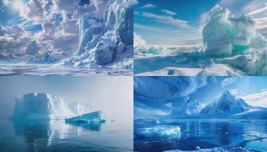 极地冰川雪原高清在线视频素材下载