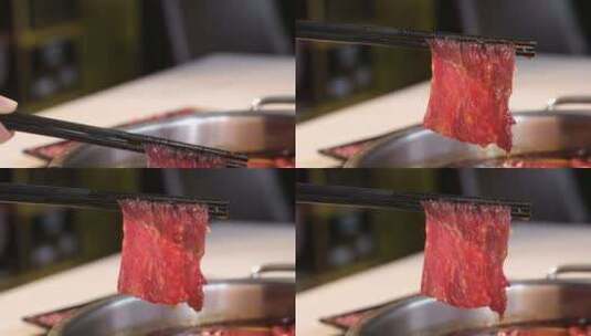 美食餐饮牛肉火锅实拍素材高清在线视频素材下载