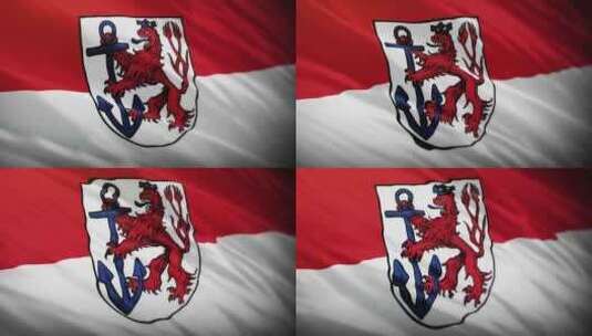 杜塞尔多夫旗帜挥舞-德国高清在线视频素材下载
