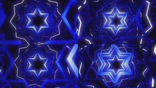 动态蓝色形状隧道背景高清在线视频素材下载