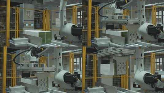 印刷工厂 机械臂 科技 印刷机 4k高清在线视频素材下载
