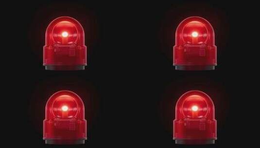红色闪烁应急灯高清在线视频素材下载