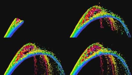多色油漆飞溅V4高清在线视频素材下载