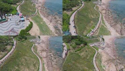 青岛夏天燕儿岛高清在线视频素材下载