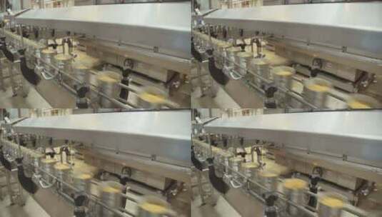 罐头食品自动化生产线高清在线视频素材下载
