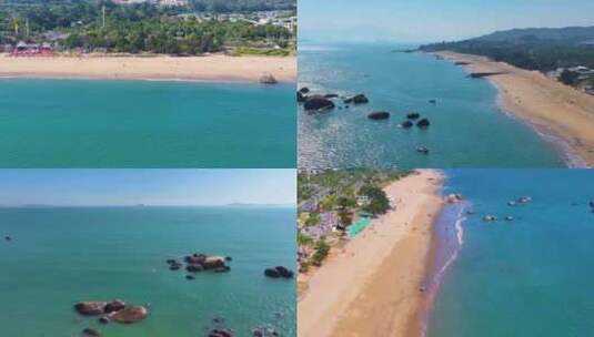 东海大海海边海水海浪沙滩海滩航拍风景唯美高清在线视频素材下载