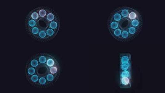滚珠轴承全息旋转4k高清在线视频素材下载