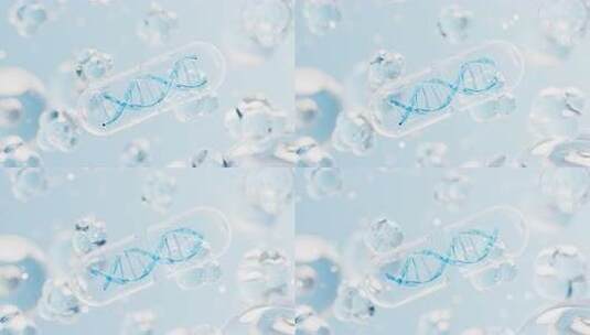 具有生物医学概念的医疗胶囊，3d渲染。高清在线视频素材下载