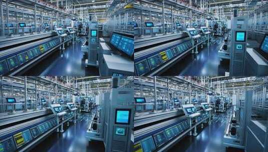 现代化工业自动化生产线高清在线视频素材下载