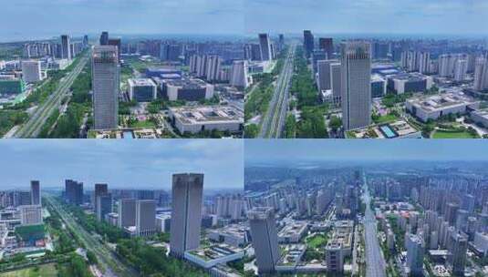 航拍中国农业银行高清在线视频素材下载