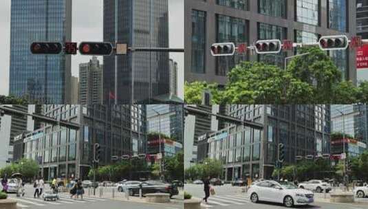 交通红绿灯高清在线视频素材下载