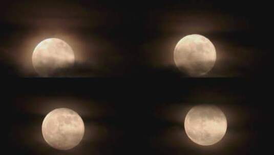 月亮升起时的夜间高清在线视频素材下载