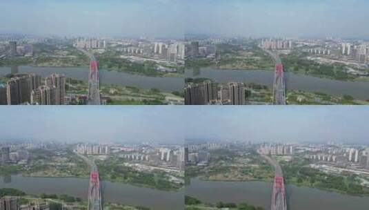 航拍江西赣州新世纪大桥高清在线视频素材下载