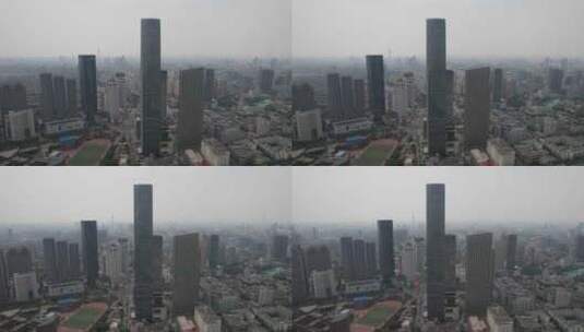 天津城市风光高楼建筑航拍高清在线视频素材下载