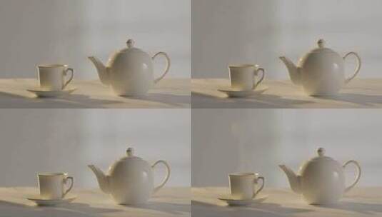 下午茶英式下午茶倒茶喝茶高清在线视频素材下载