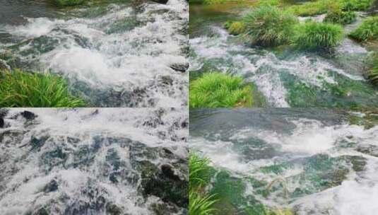 （4K合辑）大自然天然山泉泉水流水小溪溪流高清在线视频素材下载