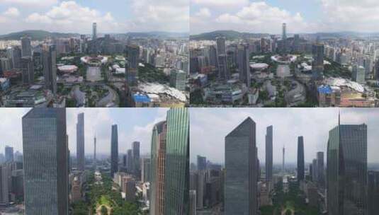 广州天河珠江新城CBD城市航拍高清在线视频素材下载