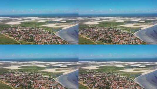 巴西Jericoacoara。巴西东北部度假旅行的热带风景。高清在线视频素材下载