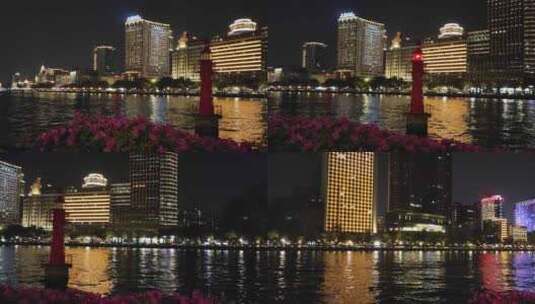 珠江夜景解放桥高清在线视频素材下载