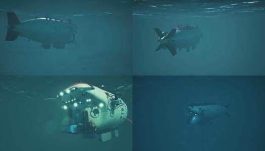 蛟龙号载人潜水器潜水高清在线视频素材下载