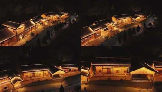 古建筑夜景旅游区夜景近代大食堂高清在线视频素材下载