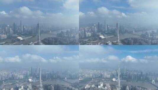 广州航拍广州塔珠江新城建筑风光无人机环绕高清在线视频素材下载