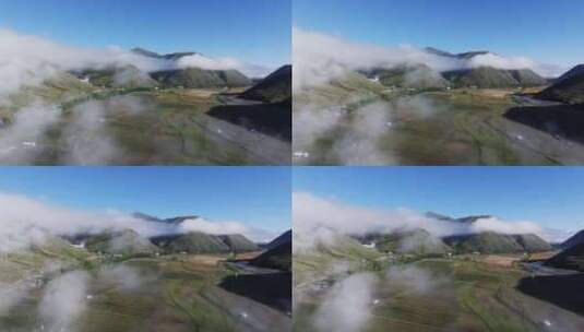川西唯美壮丽雪山草原自然风景高清在线视频素材下载
