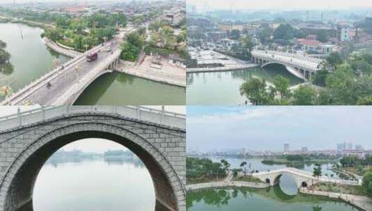 聊城水上古城石桥合集高清在线视频素材下载