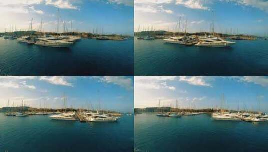 Msida游艇海洋景观从海湾高清在线视频素材下载