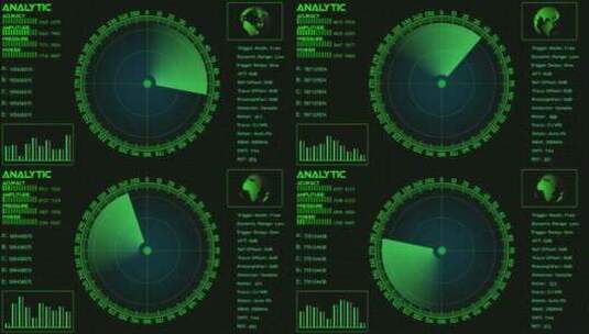 雷达搜索扫描素材高清在线视频素材下载
