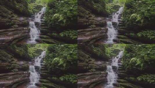 山涧小瀑布溪流高清在线视频素材下载