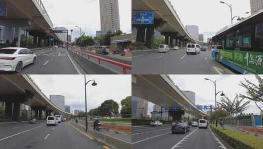 汽车行驶在城市高清在线视频素材下载