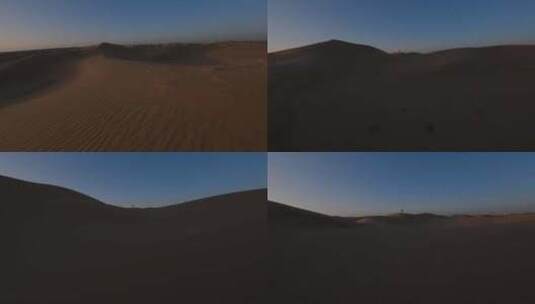 fpv穿越机航拍宁夏中卫沙坡头腾格里沙漠高清在线视频素材下载
