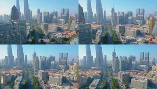 上海市浦东新区世纪大道陆家嘴车流延时风景高清在线视频素材下载