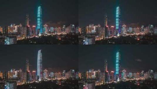 深圳_地王大厦_京基一百_夜景4K高清在线视频素材下载