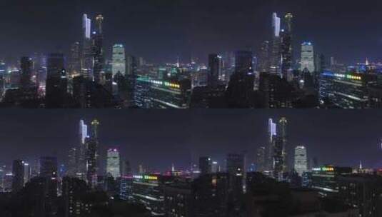 广州珠江新城cbd夜景02高清在线视频素材下载